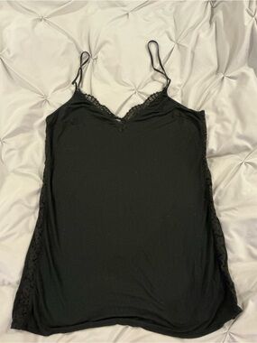 GUC Women’s Victoria's Secret Black Modal Lace Nightie/Slip - Size XL